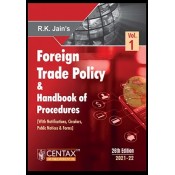 R. K. Jain's Foreign Trade Policy & Handbook of Procedures Vol - I (FTP) by Centax Publication [Edn. 2021-22]